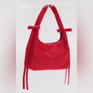 BAGGU X Sandy Liang Mini Bow Bag Red Candy Apple Handbag | Limited Edition